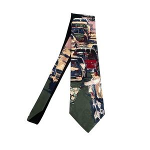 Richard Wallich Men's Silk Racing Racecars Designer Dress Tie Silk